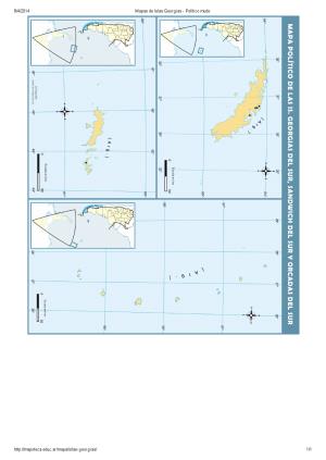 Mapa político mudo de las Islas Georgias, Orcadas y Sandwich. Mapoteca de Educ.ar