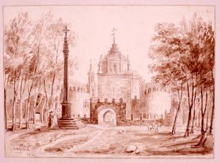 Vista exterior del monasterio de Veruela, Zaragoza
