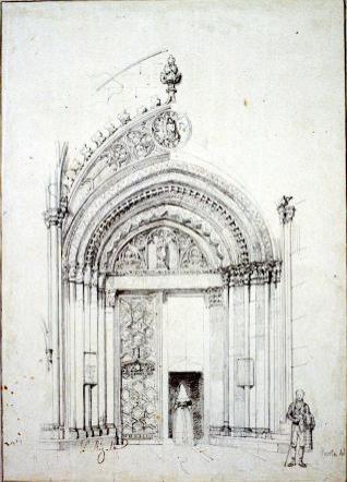 Puerta de la Piedad, claustro de la catedral de Barcelona