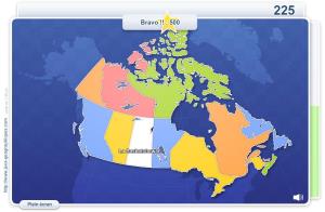Provinces du Canada. Jeux géographiques