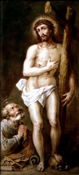 San Pedro arrepentido ante el Cristo de los dolores