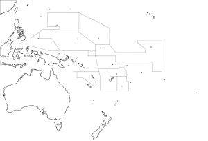 Mapa de países de Oceanía. Freemap