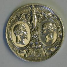 Medalla conmemorativa de la visita del emperador Napoleón III a la reina Victoria
