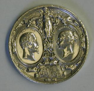 Medalla conmemorativa de la visita del emperador Napoleón III a la reina Victoria