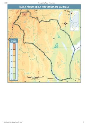 Mapa mudo de ríos de La Rioja. Mapoteca de Educ.ar