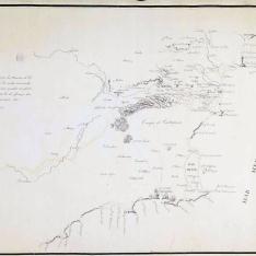 Croquis del mapa que manifiesta los efectos causados por el terremoto de 21 de Marzo de 1829