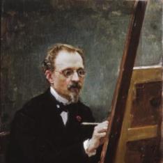Retrato de Federico de Madrazo pintando