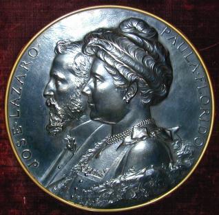 Medalla conmemorativa de José Lázaro y Paula Florido