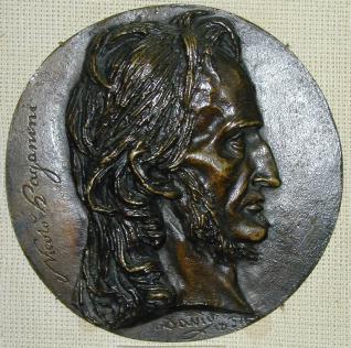 Medallón con retrato de Nicolo Paganini