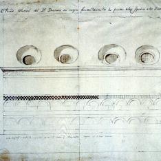 Detalle de una de las paredes del real panteón del monasterio de San Juan de la Peña