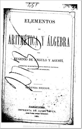Elementos de aritmética y álgebra