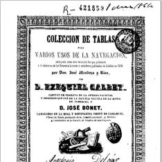 Colección de tablas para varios usos de la navegación incluyendo como más esenciales las que pertenecen a la deducción de las distancias lunares a verdaderas publicadas en Londres en 1809 por José Mendoza y Ríos