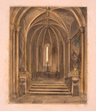 Interior de la iglesia de la abadía premostratense de Benevivere, Palencia