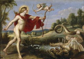 Apolo y la serpiente Pitón