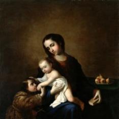 La Virgen con el Niño Jesús y San Juan Bautista niño