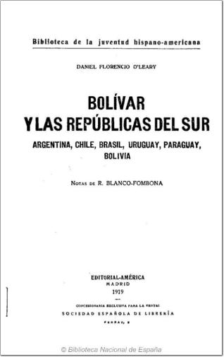 Bolívar y las repúblicas del sur