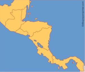 Países de Centroamérica. Dibujos para pintar