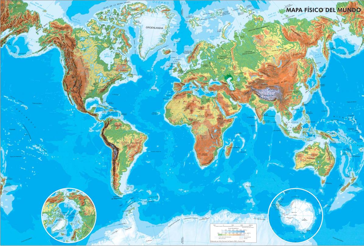 Mapa F sico Del Mundo Mapa Mapa F sico Del Mundo Mapa