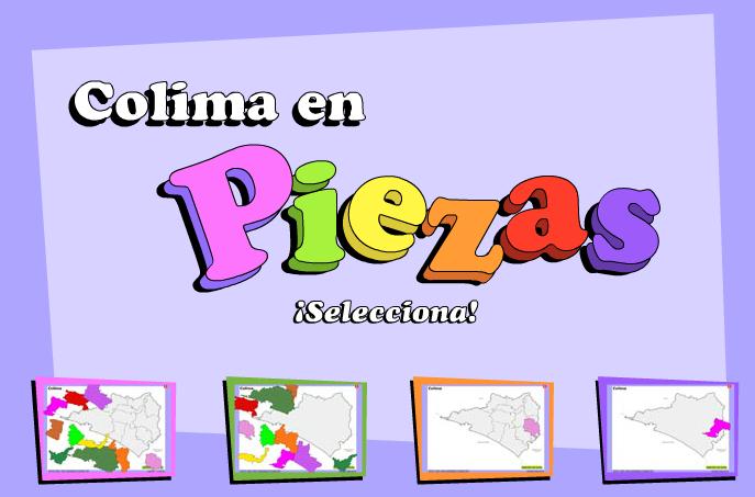 Municipios de Colima. Puzzle. INEGI de México