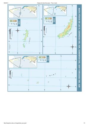 Mapa mudo de relieve de las Islas Georgias, Orcadas y Sandwich. Mapoteca de Educ.ar