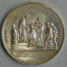 Medalla de coronación de Fernando I de Austria como monarca del reino Lombardo Veneto
