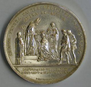 Medalla de coronación de Fernando I de Austria como monarca del reino Lombardo Veneto
