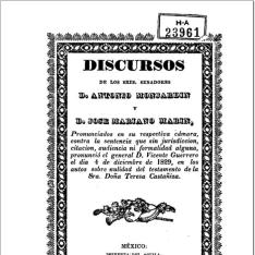 Discursos de los Sres. Senadores D. Antonio Monjardin y D. Jose Mariano Marin