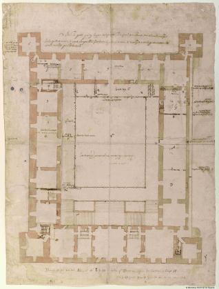 Planta del piso principal del Alcázar de Toledo