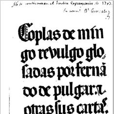 Coplas de mingo revulgo glosadas por Fernando del Pulgar y otras sus cartas