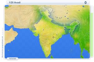 Cities of India . Geography map games