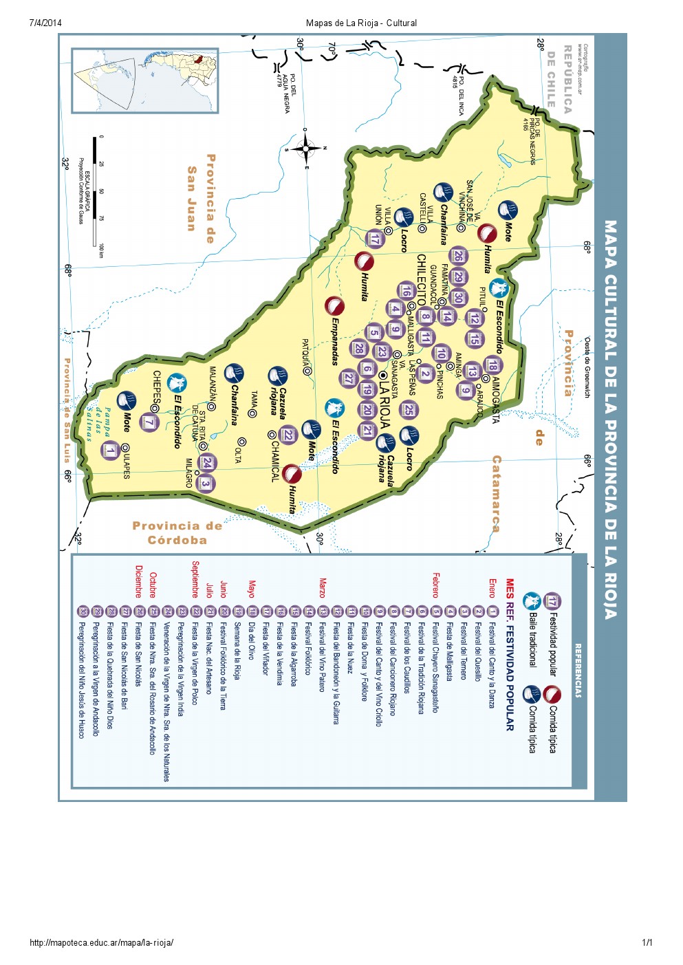 Mapa cultural de La Rioja. Mapoteca de Educ.ar