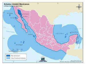 Mapa de costas de México. INEGI de México