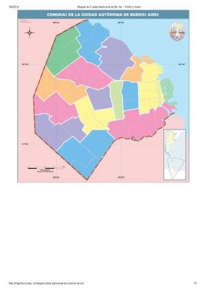 Mapa mudo de comunas de la ciudad de Buenos Aires. Mapoteca de Educ.ar