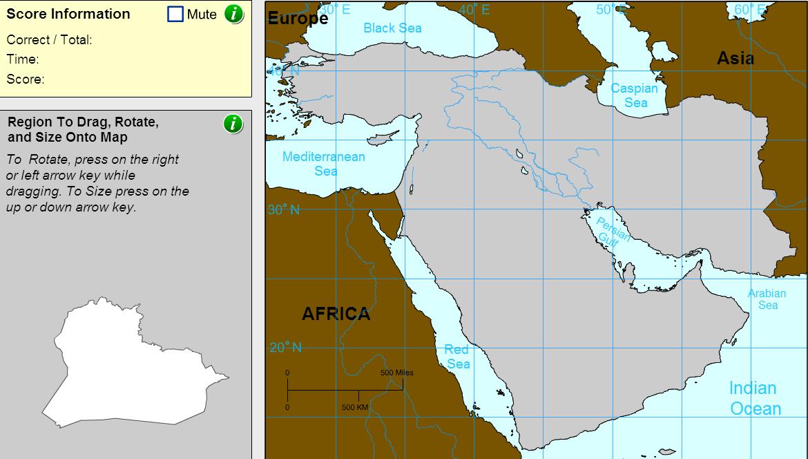 Countries of Middle East. Cartographer. Sheppard Software