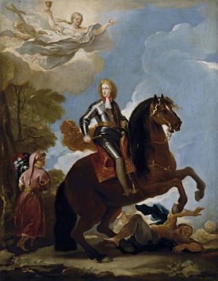 Carlos II, rey de España, a caballo