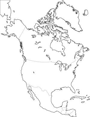 Mapa de países de América del Norte. Freemap