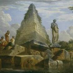 Ruinas con la Pirámide de Cayo Cestio