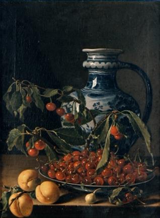 Bodegón con frutas y un jarro