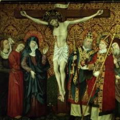 Crucifixión con la Dolorosa y Santos