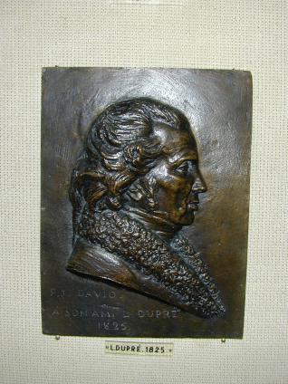 Placa con el retrato de Monsieur Dupre