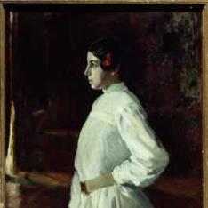 María vestida de blanco
