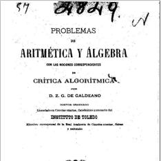Problemas de aritmética y álgebra con las nociones correspondientes de crítica algorítmica