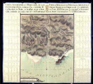Carta geographica o Mapa Gerl. de la Provincia de Marina de Almería