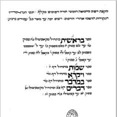 Biblia hebraica Torah, vel Pentateuchus