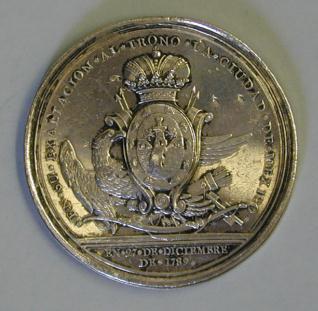 Medalla de proclamación del rey Carlos IV en México