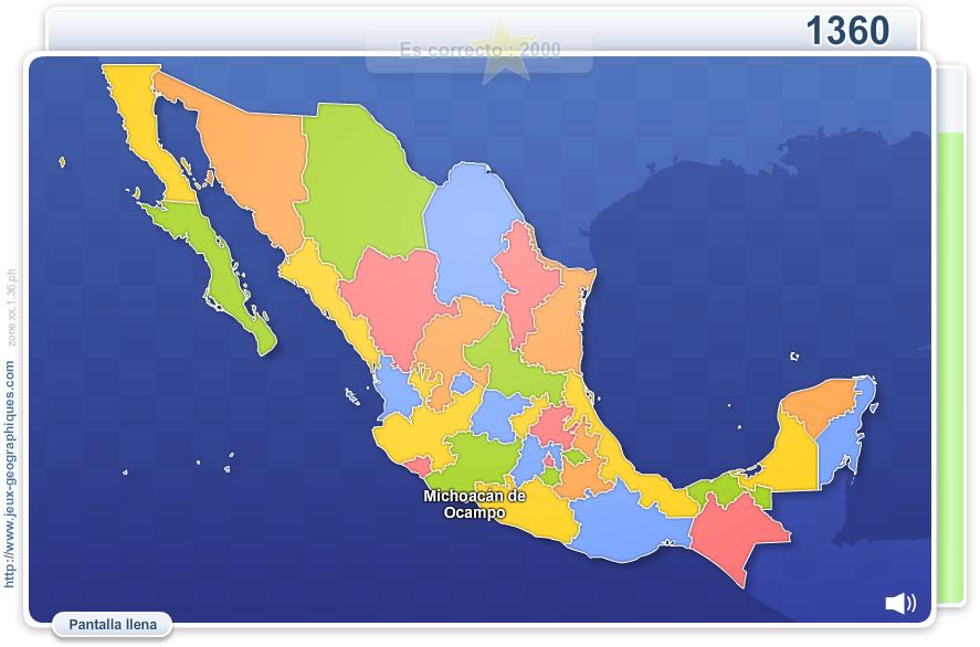 Estados de México. Juegos Geográficos