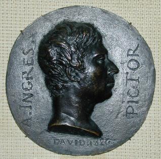 Medallón con retrato de Jean Auguste Dominique Ingres