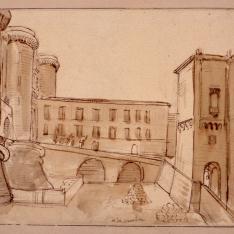 Vista del recinto interior del Castel Nuovo de Nápoles