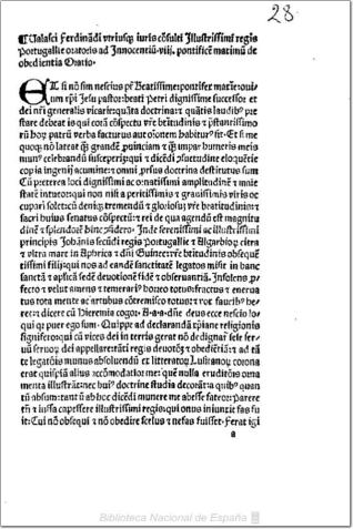 Oratio de oboedientia ad Innocentium VIII. anno 1485 habita