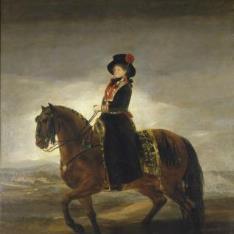 La reina María Luisa a caballo